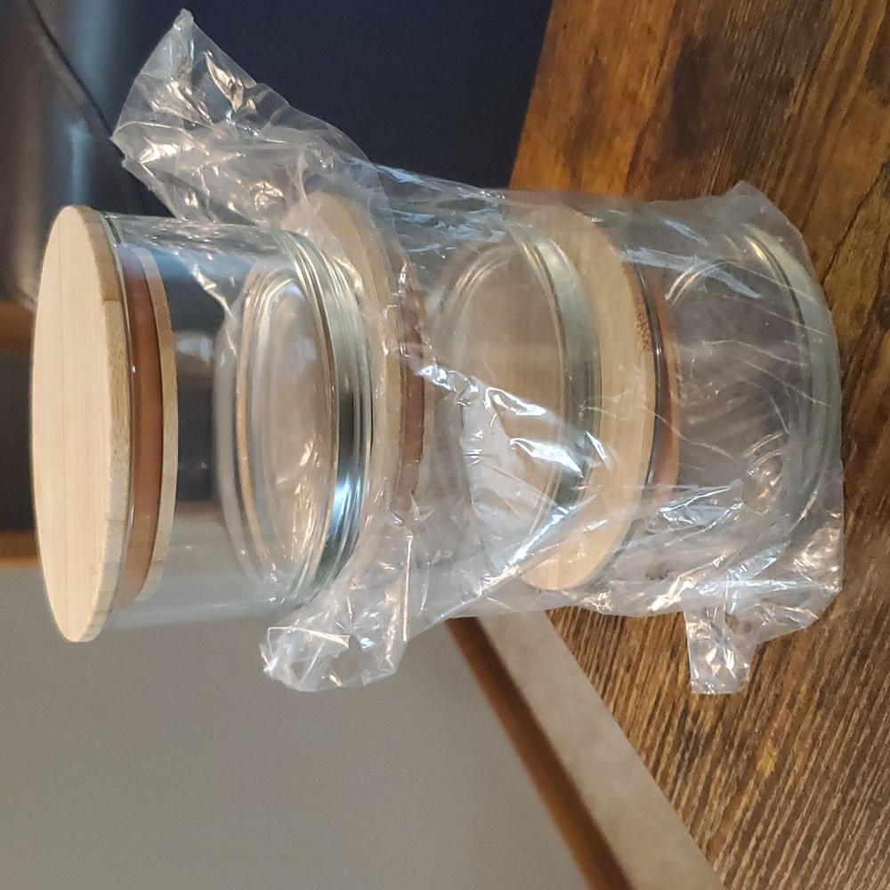 New - Material Kitchen Stacking Cannisters, Set of 3, Never used.